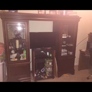 3 piece entertainment cabinet only